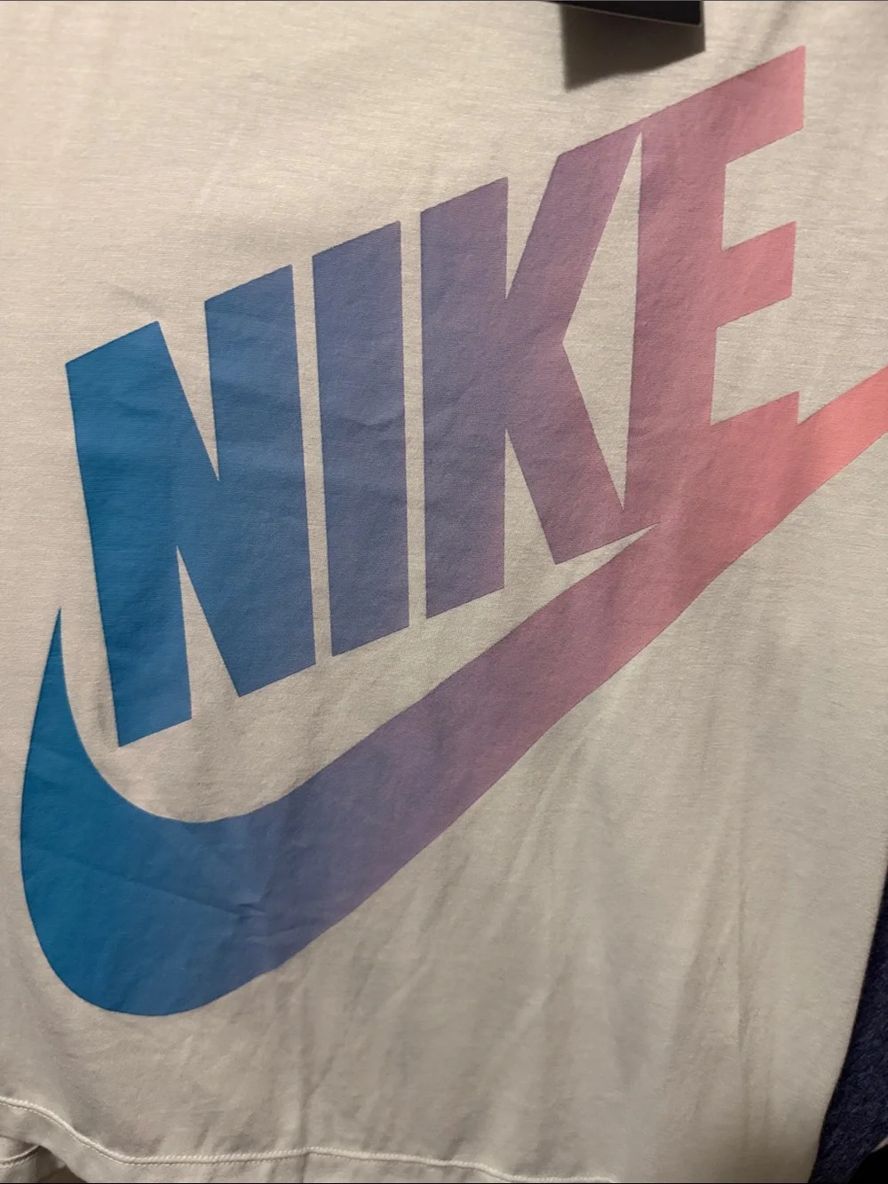 Nike Mint Tank with Blue-to-Pink Gradient Swoosh